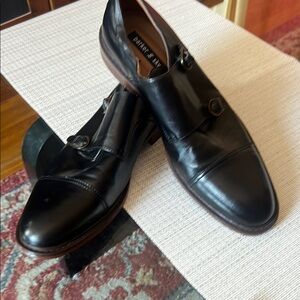 PARKER & SKY Black Double Monk Strap Shoes, size12